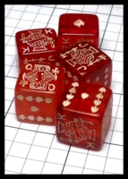 Dice : Dice - Poker Dice - Red Translucent Poker Set  - eBay May 2016